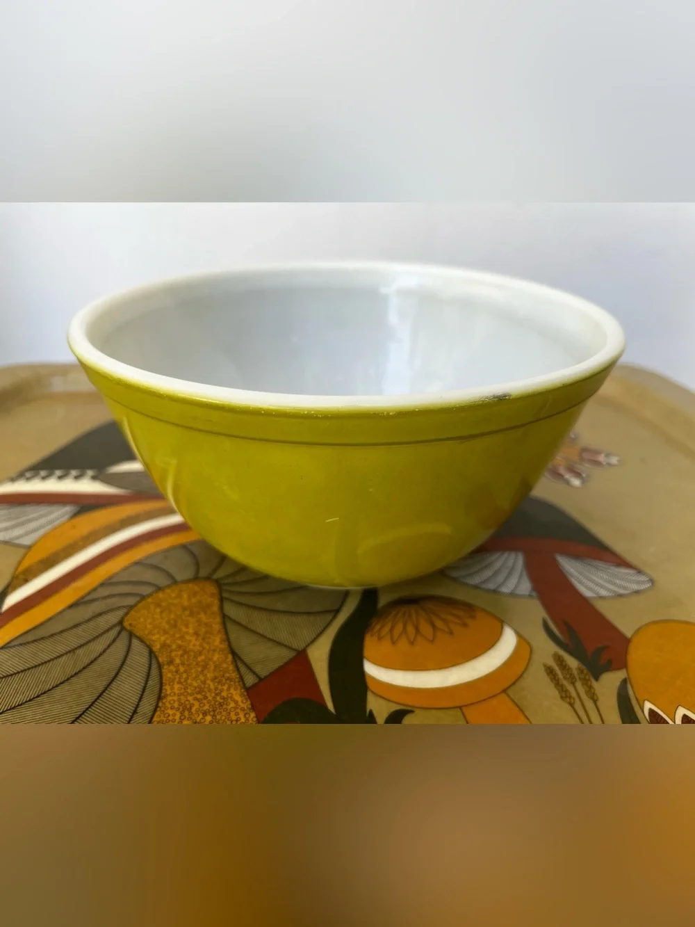 Vintage Pyrex 402 Verde Lime Green Mixing Bowl 1.5 QT Retro Milk Glass